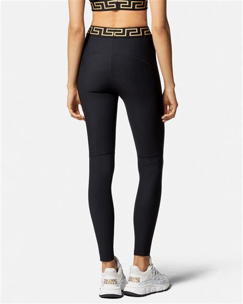 versace womens leggings|versace greca border leggings.